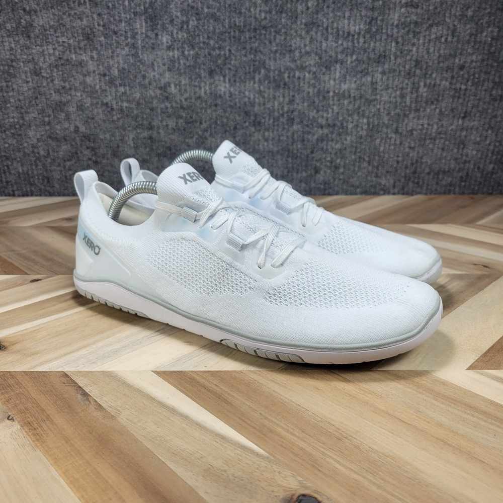 Xero Shoes Nexus Knit Mens 9.5 White Barefoot Minimalist Athletic Running Sneake